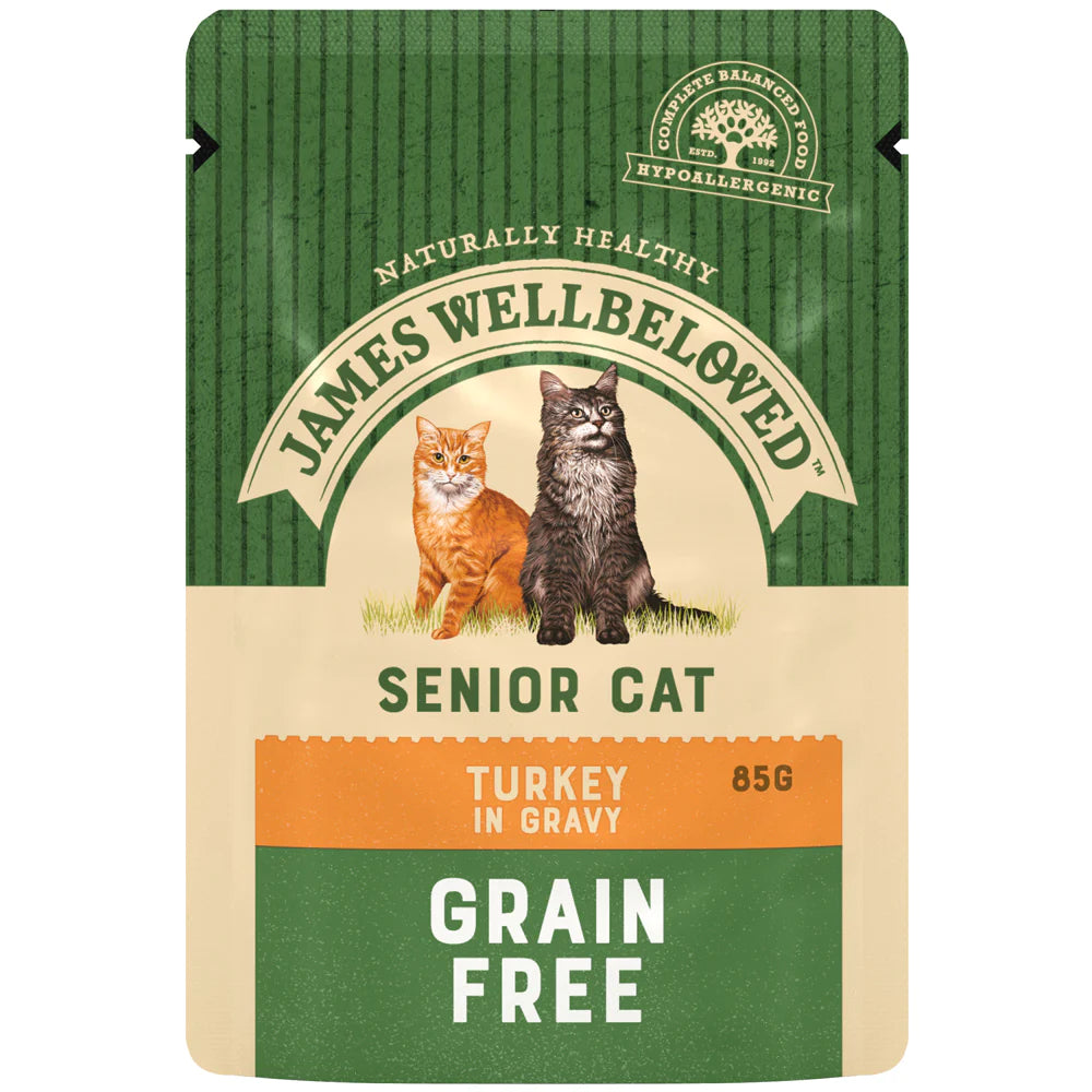 James Wellbeloved Cat Senior Grain Free Turkey Pouch