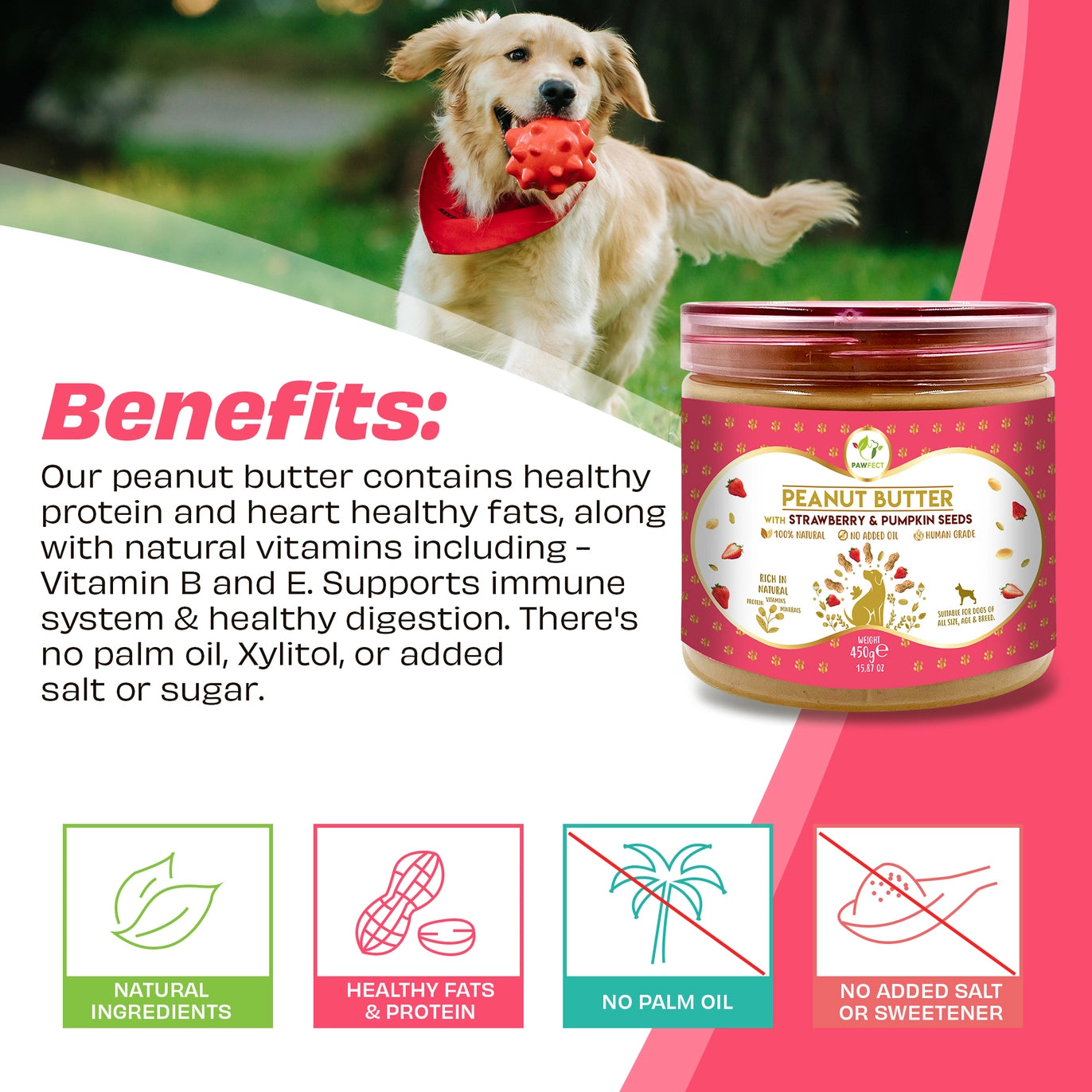 Peanut Butter - Strawberry & Pumpkin