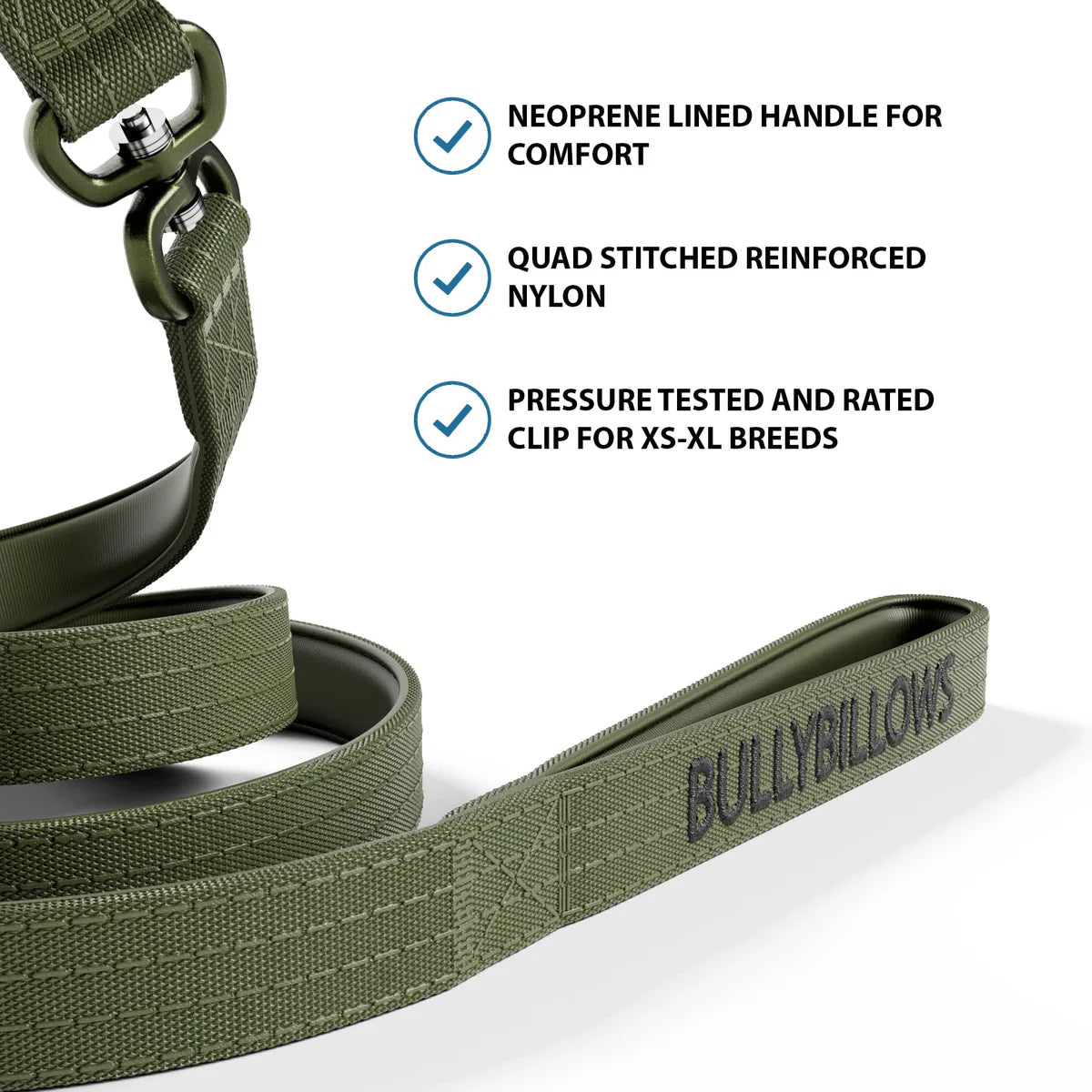 BullyBillows   1.4m Swivel Combat Lead | Anti-Tangle & Secure Clip