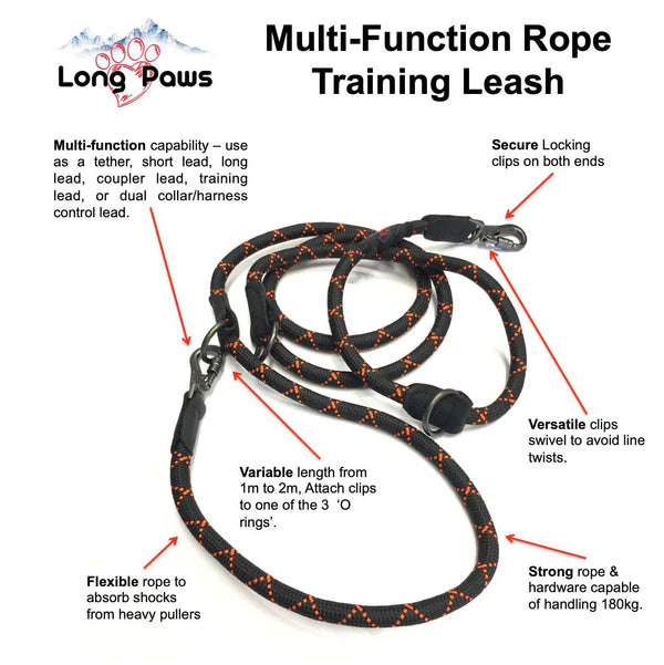 Long Paws Multi-Function Rope Training Lead