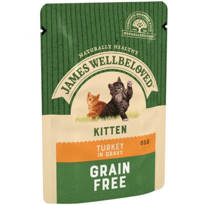 James Wellbeloved Cat Kitten Grain Free Turkey Pouch